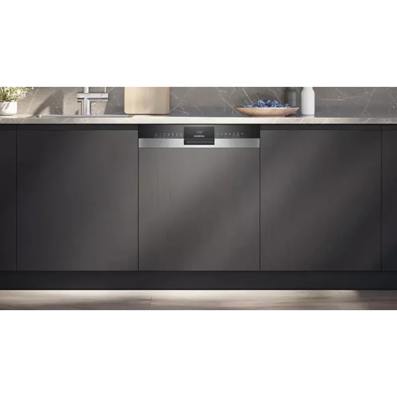 Geschirrspüler Siemens iQ300 SN53HS16AE teilintegriert, 13 Maßgedecke, 42 dB, 9 L/Zyklus, Energieklasse C
