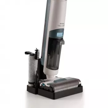 Ariete 2483 Aqua Force Wash & Vacuum, smarter Staubsauger, kabelloser Bodenreiniger, Akku, saugt und wischt, Tierhaare, trockener und nasser Schmutz, 700 ml Fassungsvermögen, Zubehör inklusive