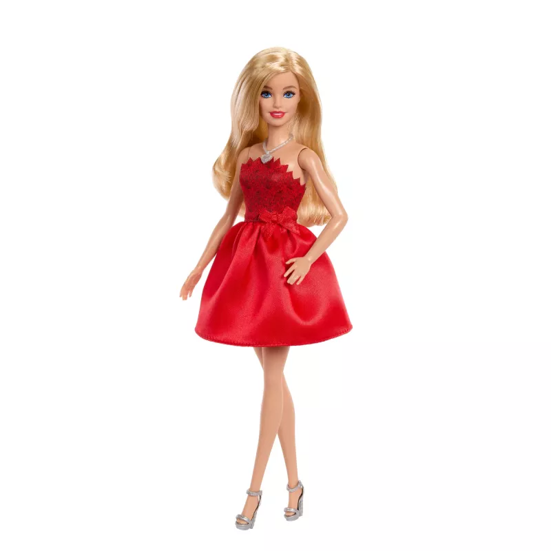 Barbie Mattel 80. Jubiläum Rubinrote Jubiläums-Modepuppe mit rotem Kleid und Accessoires