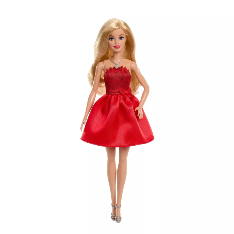 Barbie Mattel 80. Jubiläum Rubinrote Jubiläums-Modepuppe mit rotem Kleid und Accessoires
