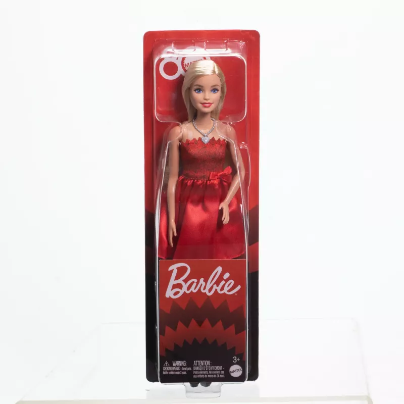 Barbie Mattel 80. Jubiläum Rubinrote Jubiläums-Modepuppe mit rotem Kleid und Accessoires