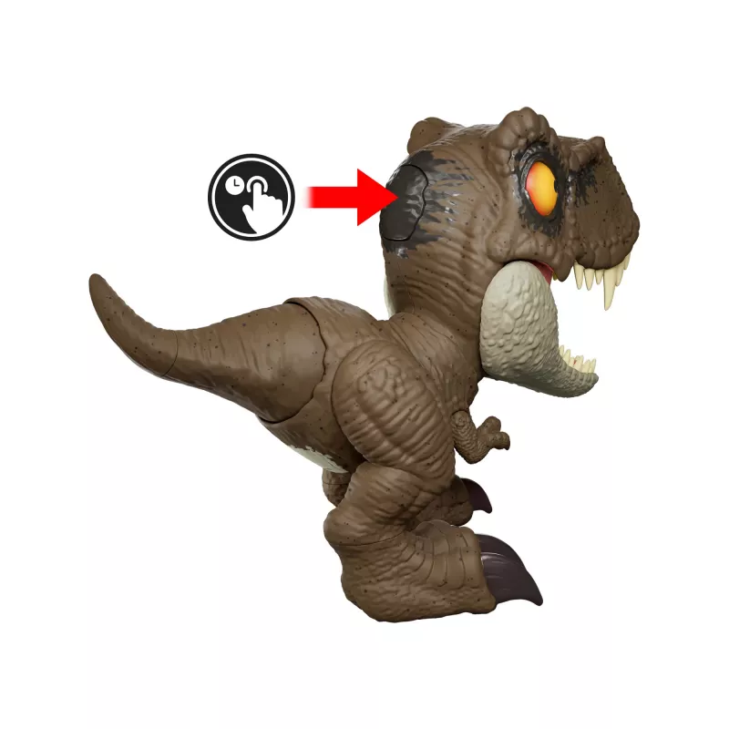 Jurassic World Roar Command Tyrannosaurus Rex Dinosaurier-Spielfigur, Aufnahme-, Abspiel- & Brüllfunktion, T. Rex