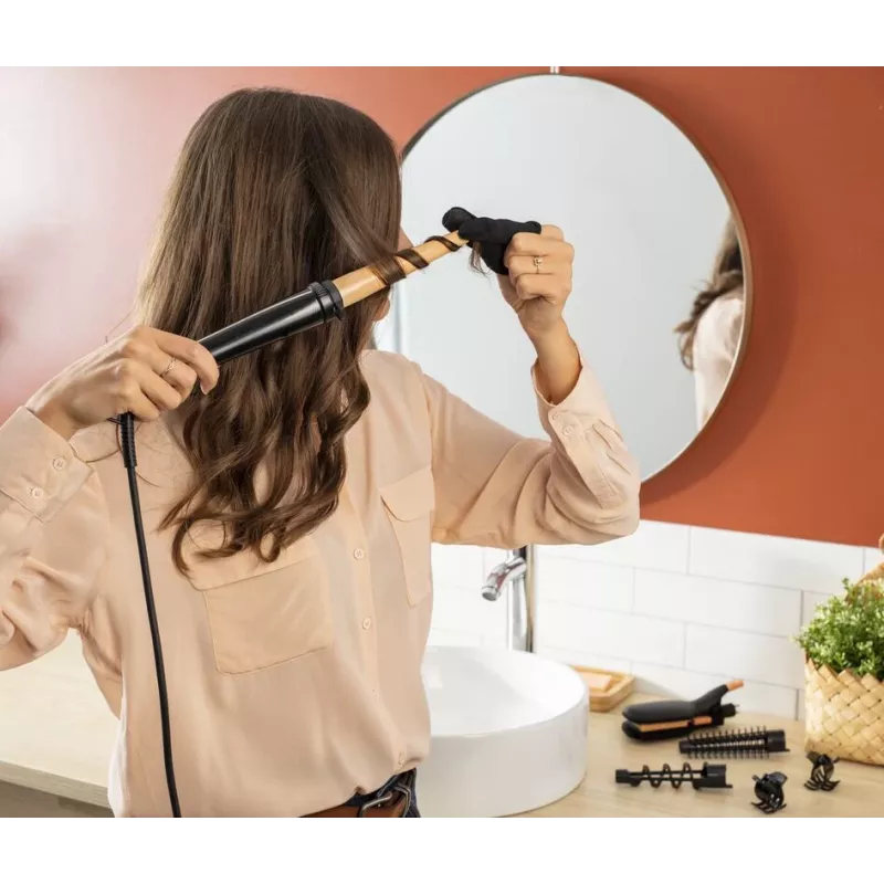 Rowenta Infinite Looks CF4231 Multistyler Warm Schwarz, Bronze 1,8 m