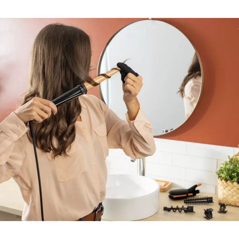 Rowenta Infinite Looks CF4231 Multistyler Warm Schwarz, Bronze 1,8 m