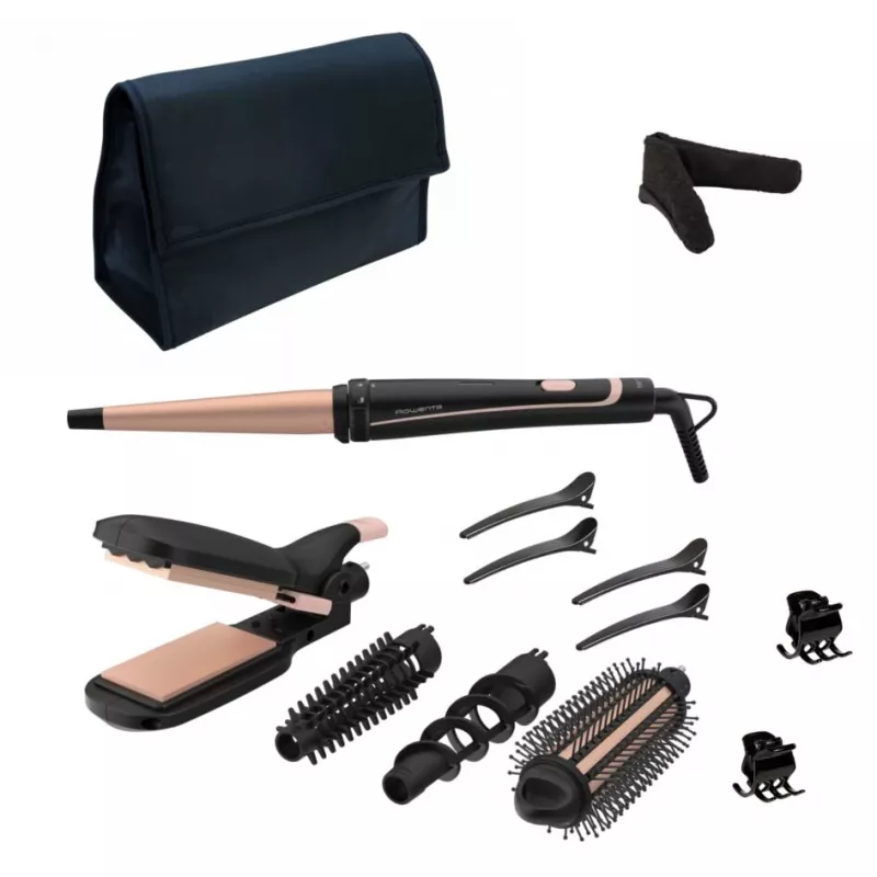 Rowenta Infinite Looks CF4231 Multistyler Warm Schwarz, Bronze 1,8 m