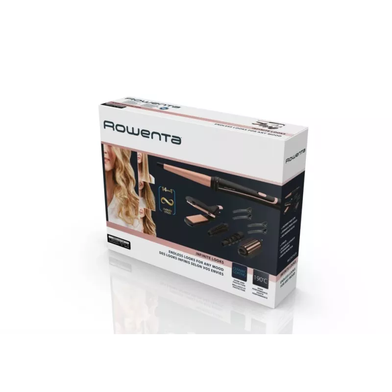 Rowenta Infinite Looks CF4231 Multistyler Warm Schwarz, Bronze 1,8 m
