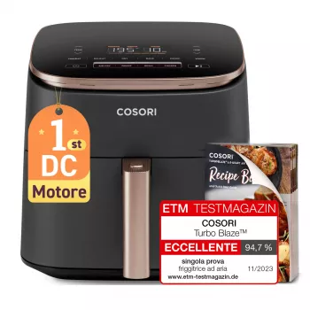 Cosori Turbo Blaze Chef Edition Single 6 L Standgerät 1725 W Heißluftfritteuse Schwarz, Roségold