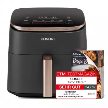 Cosori Turbo Blaze Chef Edition Single 6 L Standgerät 1725 W Heißluftfritteuse Schwarz, Roségold