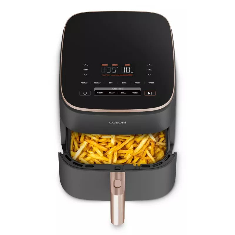Cosori Turbo Blaze Chef Edition Single 6 L Standgerät 1725 W Heißluftfritteuse Schwarz, Roségold