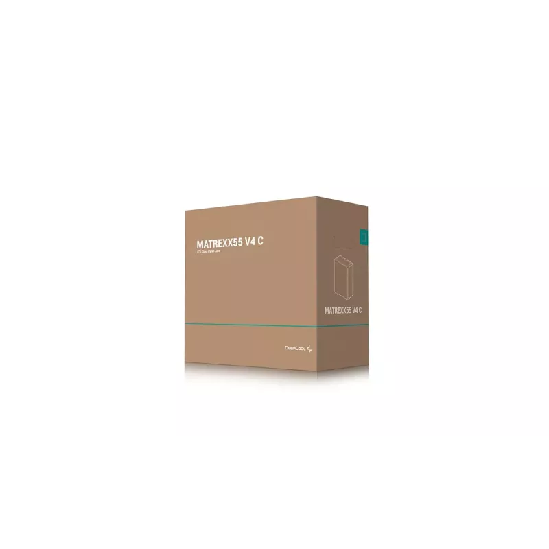 PC-Gehäuse DeepCool MATREXX55 V4 C Midi Tower Schwarz – gehärtetes Glas, ATX/microATX-Unterstützung, USB-C, max. GPU 370 mm