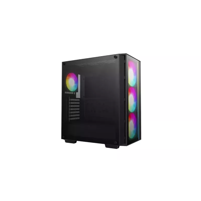 PC-Gehäuse DeepCool MATREXX55 V4 C Midi Tower Schwarz – gehärtetes Glas, ATX/microATX-Unterstützung, USB-C, max. GPU 370 mm