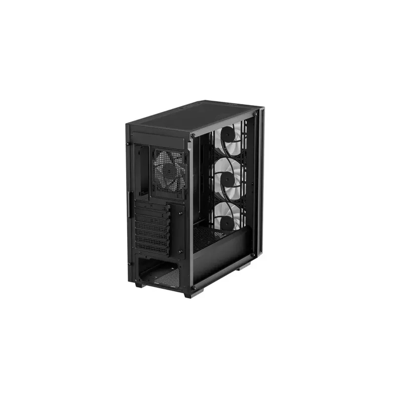 PC-Gehäuse DeepCool MATREXX55 V4 C Midi Tower Schwarz – gehärtetes Glas, ATX/microATX-Unterstützung, USB-C, max. GPU 370 mm