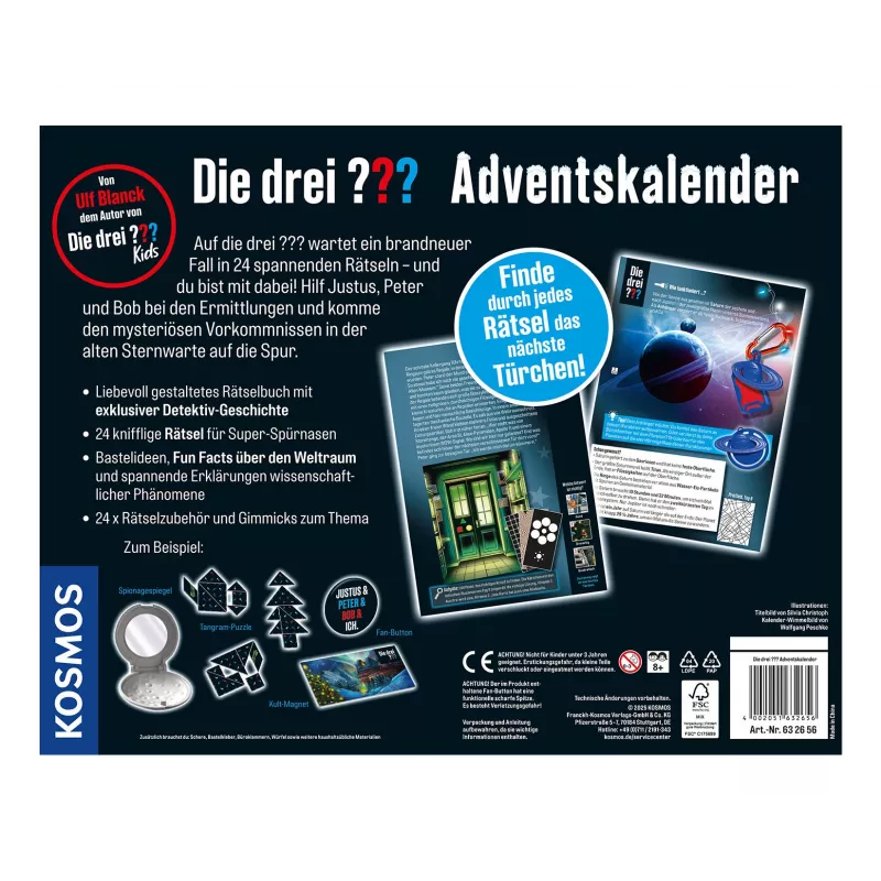 Kosmos Die drei ??? Adventskalender 2025, Experimentierkasten (632656)