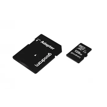 MicroSDXC Flash-Speicher GOODRAM 128GB UHS‑I Class 10 (Lesen 100 MB/s, Schreiben 10 MB/s) mit SD-Adapter