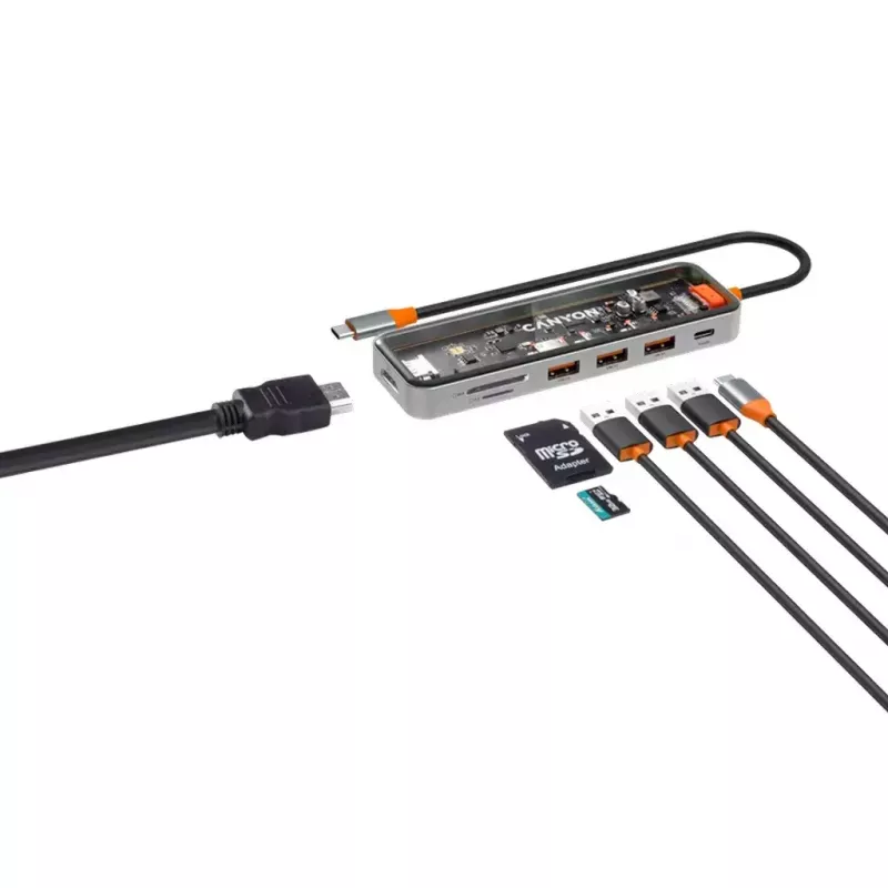 Canyon DS-13 USB Type-C Hub 5000 Mbit/s HDMI USB 3.2