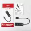 Miniatur-Metall-USB-C 3.2 Gen 1 Hub AXAGON HUE-M1C