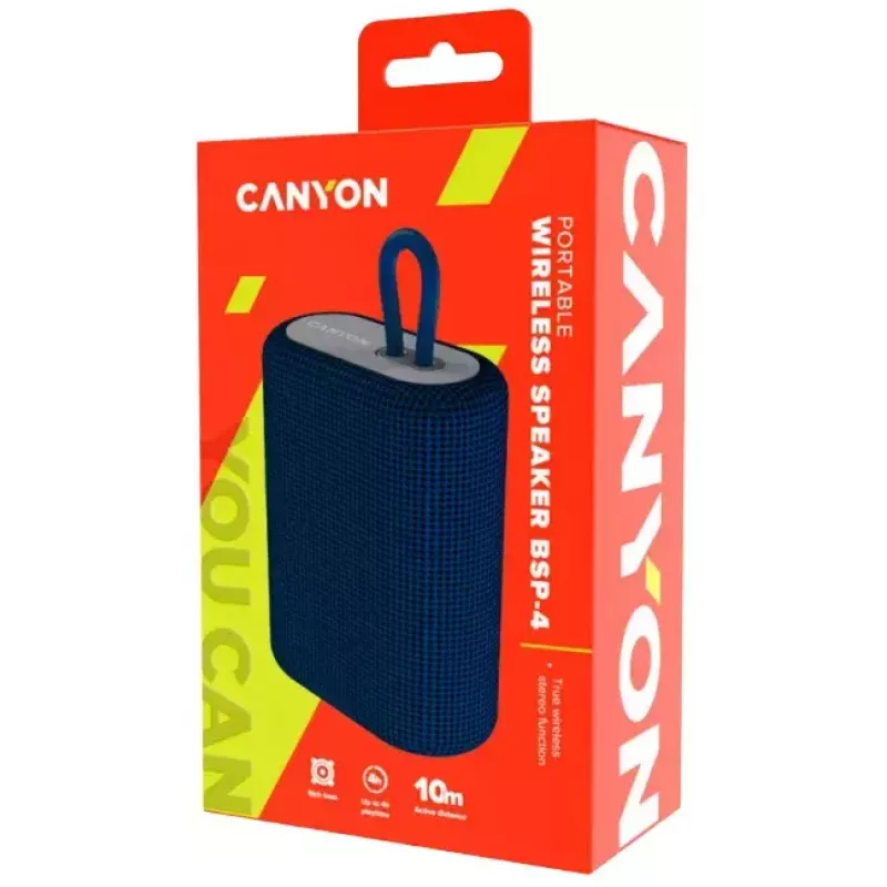 Canyon BSP-4 Stereo tragbarer Lautsprecher Blau