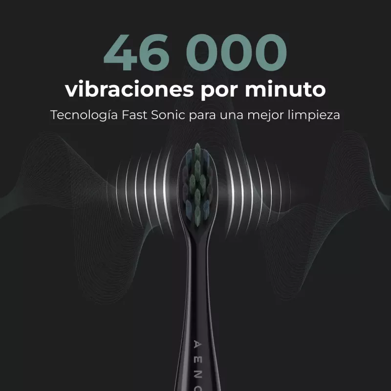 Sonic Electric Toothbrush AENO DB2S Schwarz 4 Modes 46000rpm