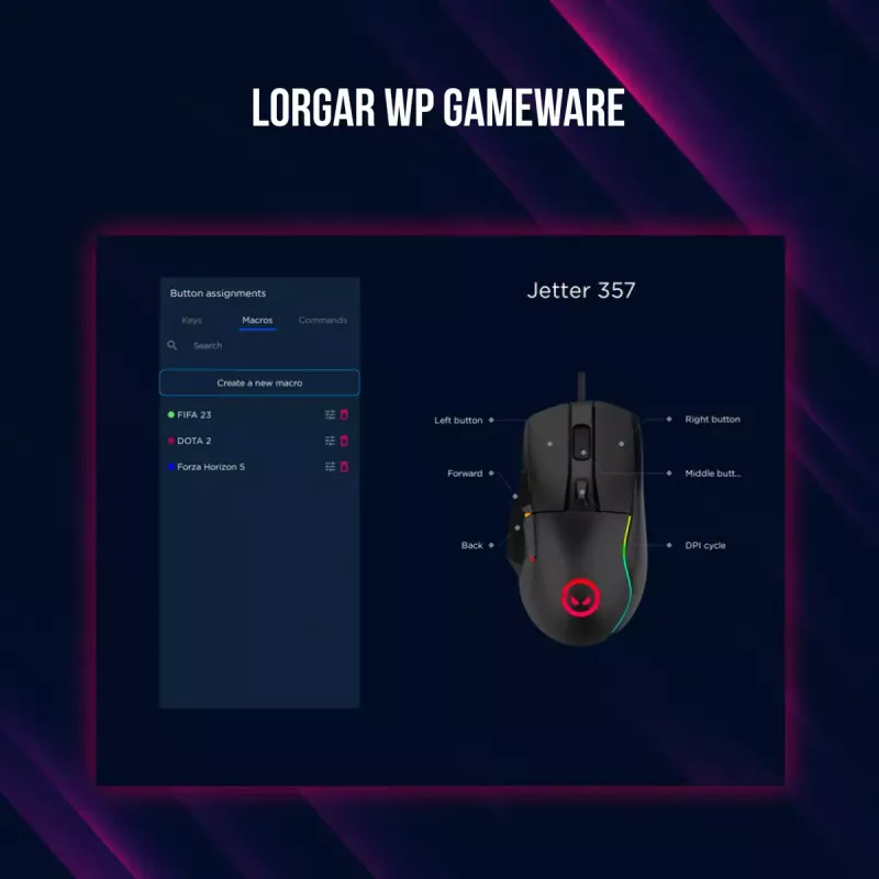 Maus Lorgar Jetter 357 Gaming Optisch Rechtshänder