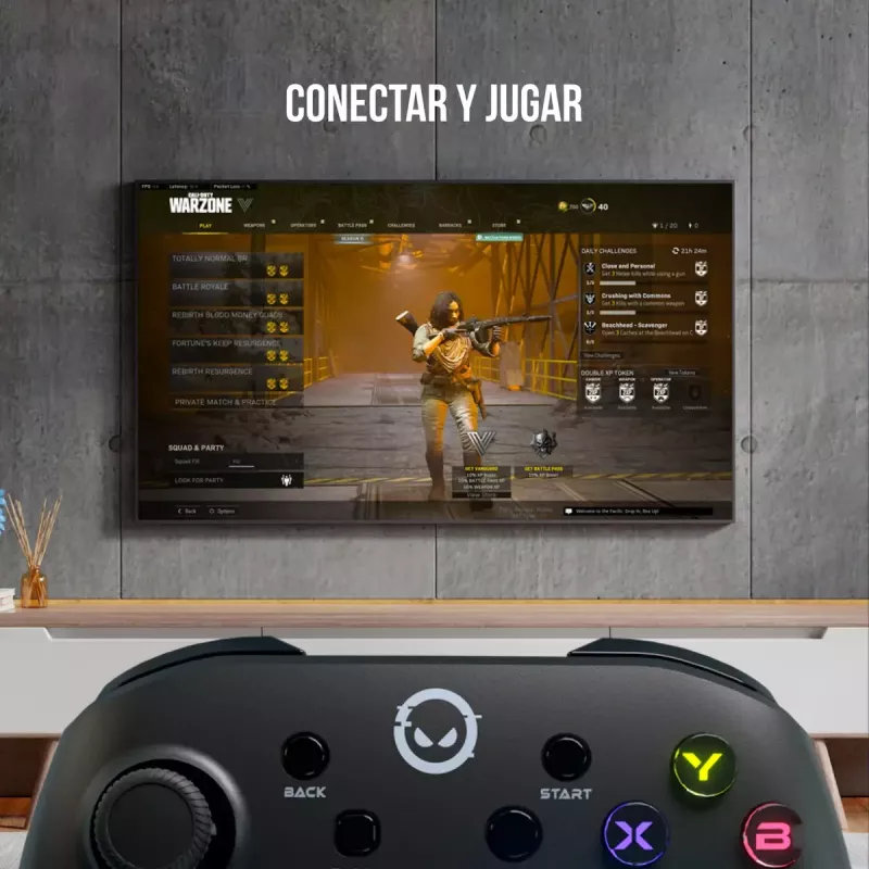 Gamepad Lorgar LRG-GP510 Schwarz USB Kabelloser Controller für Nintendo Switch PC Playstation 3