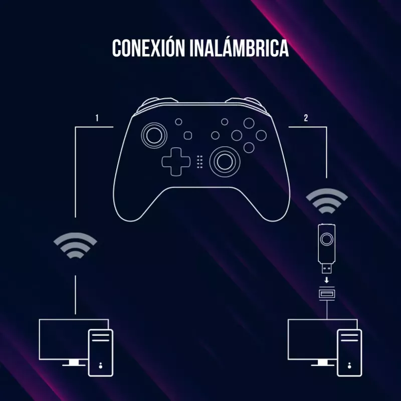 Gamepad Lorgar LRG-GP510 Schwarz USB Kabelloser Controller für Nintendo Switch PC Playstation 3