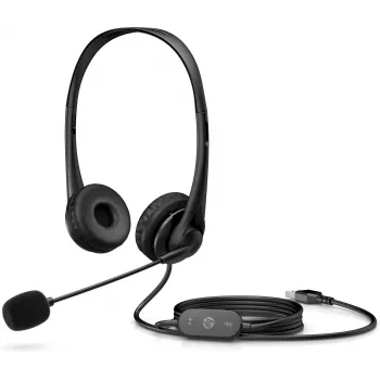 HP Stereo USB Headset G2, Kabelgebunden, Büro/Callcenter, 90 g, Headset, Schwarz