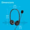 HP Stereo USB Headset G2, Kabelgebunden, Büro/Callcenter, 90 g, Headset, Schwarz