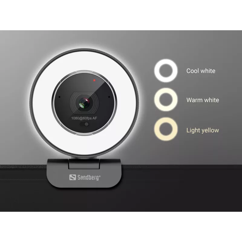 Sandberg Streamer USB Webcam Pro Elite 2560x1440 60fps Schwarz