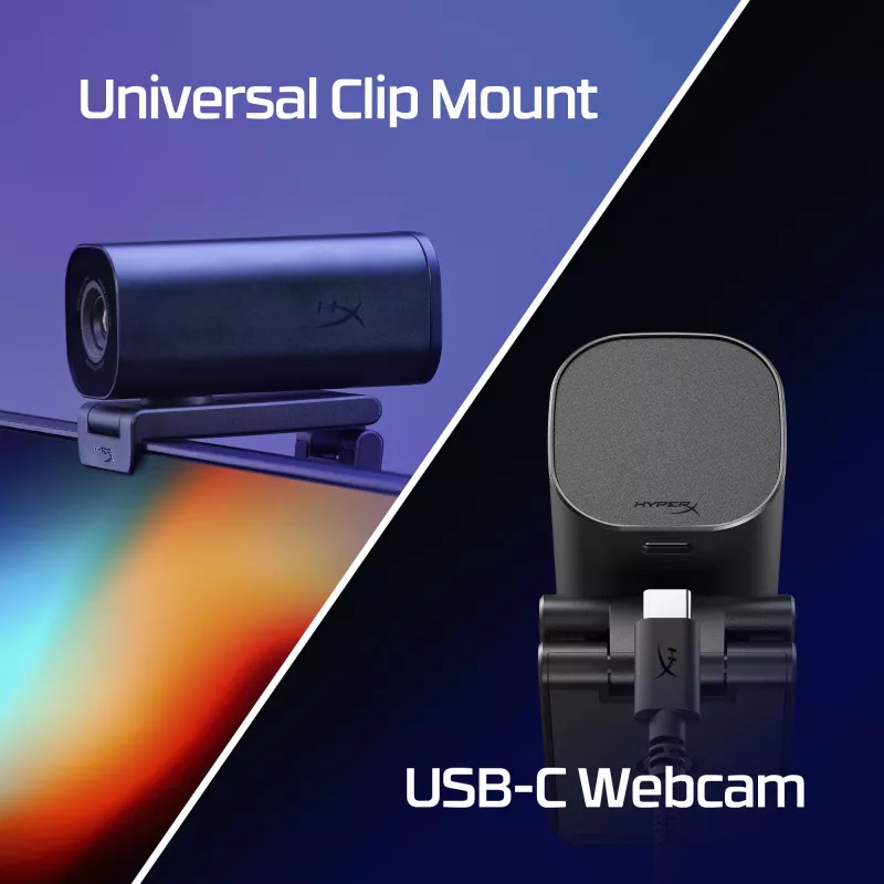 HyperX Vision S Webcam, Schwarz, Windows 10, Windows 11, Mac OS X 10.10 Yosemite, MacOS, ChromeOS, 45 mm, 93,3 mm
