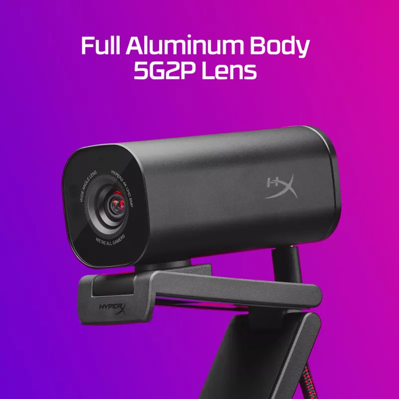 HyperX Vision S Webcam, Schwarz, Windows 10, Windows 11, Mac OS X 10.10 Yosemite, MacOS, ChromeOS, 45 mm, 93,3 mm