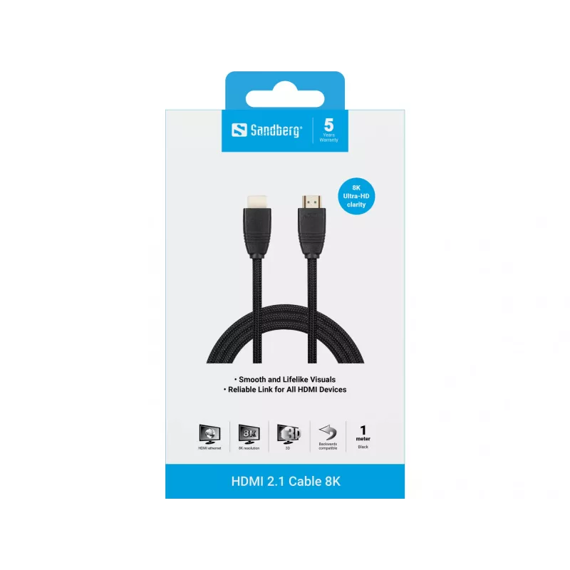 Sandberg HDMI 2.1 Kabel 8K, 1m