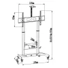 Techly ICA-TR45 TV-Schrank/Entertainment-Center 2 Regalböden