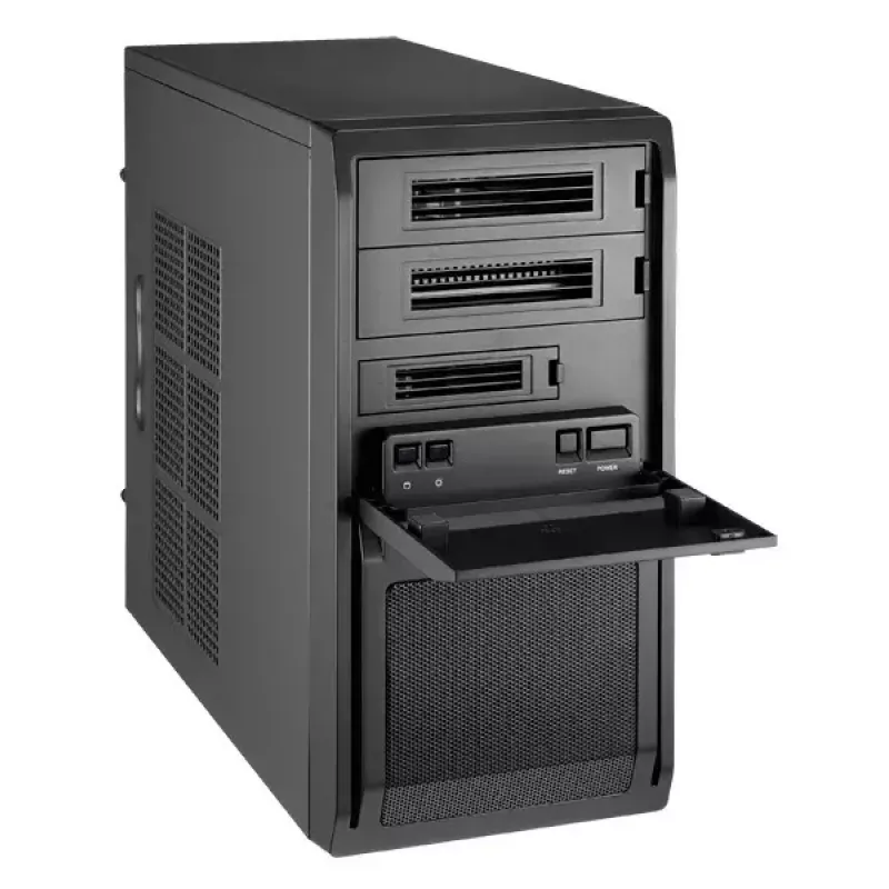 Chieftec LT-01B-OP Computergehäuse Mini Tower Schwarz