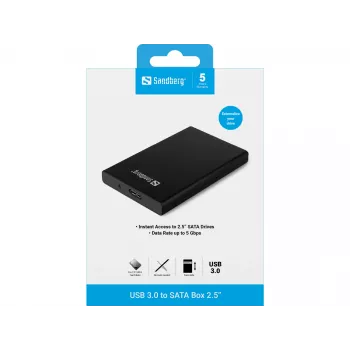 HDD/SSD-Gehäuse Sandberg USB 3.0 to SATA Box 2.5''