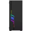 PC-Gehäuse GEMBIRD Fornax 2000 RGB Midi Tower Schwarz — Micro ATX/ITX/ATX, 1x120mm Hecklüfter, 2x2,5-Zoll-Laufwerksschächte, 2x3.0 USB-A, Gehärtetes Glas