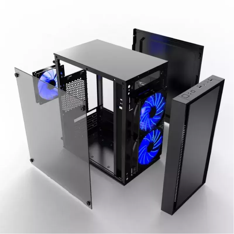 Computergehäuse Gembird CCC-FORNAX-960B Midi Tower Schwarz
