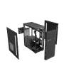 PC-Gehäuse GEMBIRD Fornax 160 Mini Tower – Schwarz, SPCC, unterstützt ITX/mATX/ATX, 1×3,5 Zoll + 3×2,5 Zoll Einschübe, 7 Erweiterungssteckplätze, 445×185×390 mm
