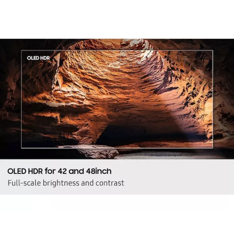 OLED TV Samsung QE77S90FAE 77 Zoll 4K Ultra HD OLED, 3840×2160, Tizen, 120 Hz, HDR10+ Gaming, Wi‑Fi, Bluetooth 5.3, 4x HDMI, 2.1 ch