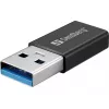 Sandberg USB-C/A DVD-Laufwerk, Schwarz, Tray, Desktop/Laptop, DVD Super Multi DL, USB Type-C, CD-R, CD-ROM, CD-RW, DVD+R DL, DVD-R, DVD-R DL, DVD-RAM, DVD-ROM, DVD-RW