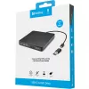 Sandberg USB-C/A DVD-Laufwerk, Schwarz, Tray, Desktop/Laptop, DVD Super Multi DL, USB Type-C, CD-R, CD-ROM, CD-RW, DVD+R DL, DVD-R, DVD-R DL, DVD-RAM, DVD-ROM, DVD-RW