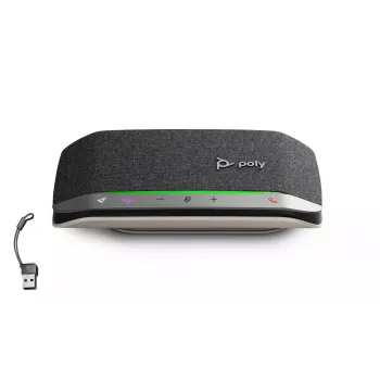 HP Poly Sync 20-M Speakerphone USB-C/A Adapter, Schwarz, Windows 10, Windows 11, MacOS, 20 h, CCC, CB, EAC, RoHS, BIS, Federal Communications Commission (FCC), CE, BSMI, 34 mm