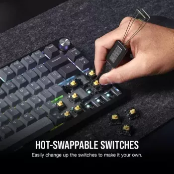 Mechanische Gaming-Tastatur Corsair K65 PLUS WIRELESS RGB Wireless USB Schwarz