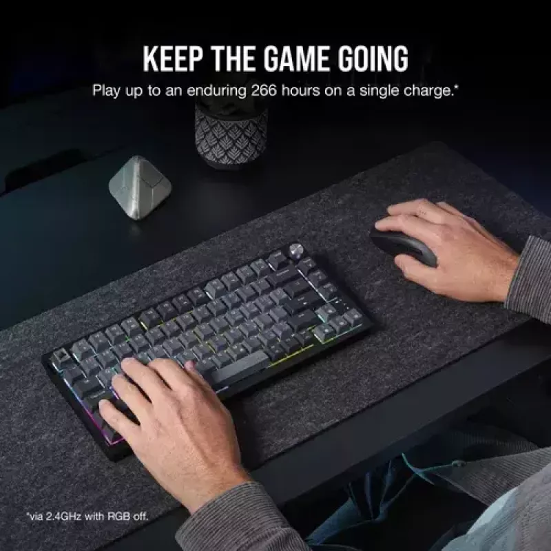 Mechanische Gaming-Tastatur Corsair K65 PLUS WIRELESS RGB Wireless USB Schwarz