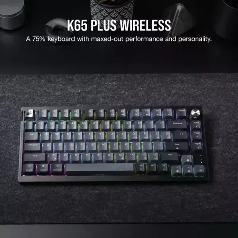 Mechanische Gaming-Tastatur Corsair K65 PLUS WIRELESS RGB Wireless USB Schwarz