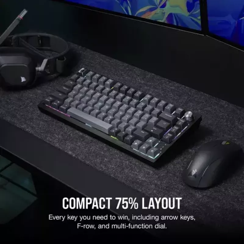 Mechanische Gaming-Tastatur Corsair K65 PLUS WIRELESS RGB Wireless USB Schwarz