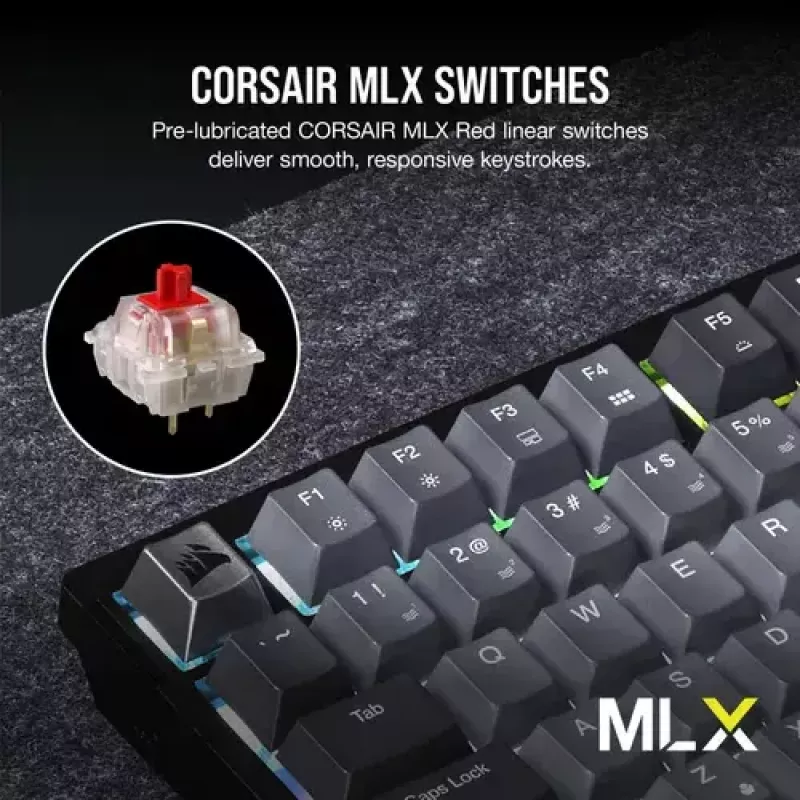 Mechanische Gaming-Tastatur Corsair K65 PLUS WIRELESS RGB Wireless USB Schwarz