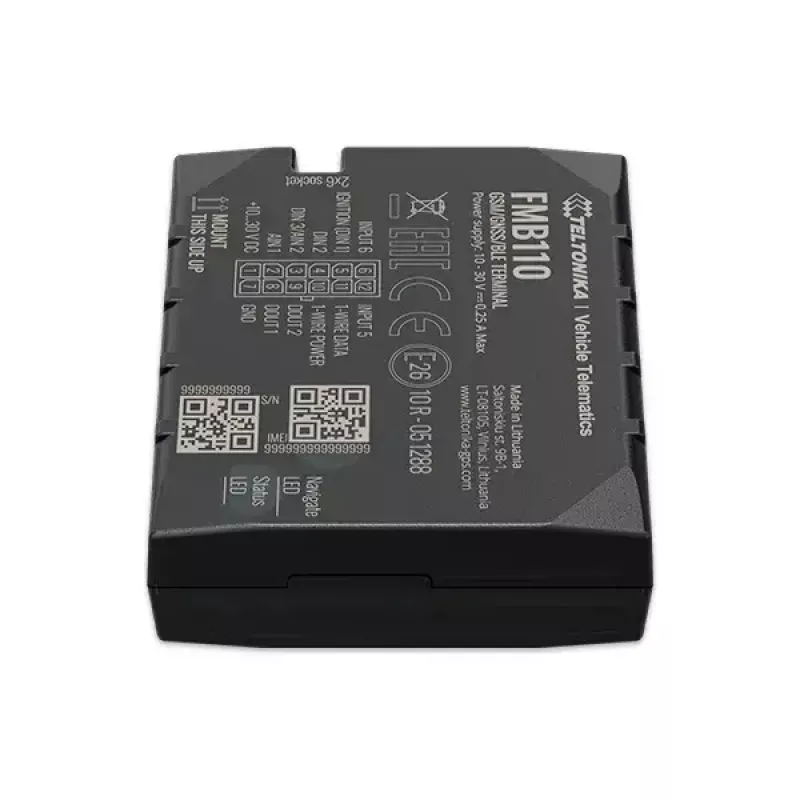 GPS-Tracker Teltonika FMB110 Auto Schwarz staubresistent 0,128 GB