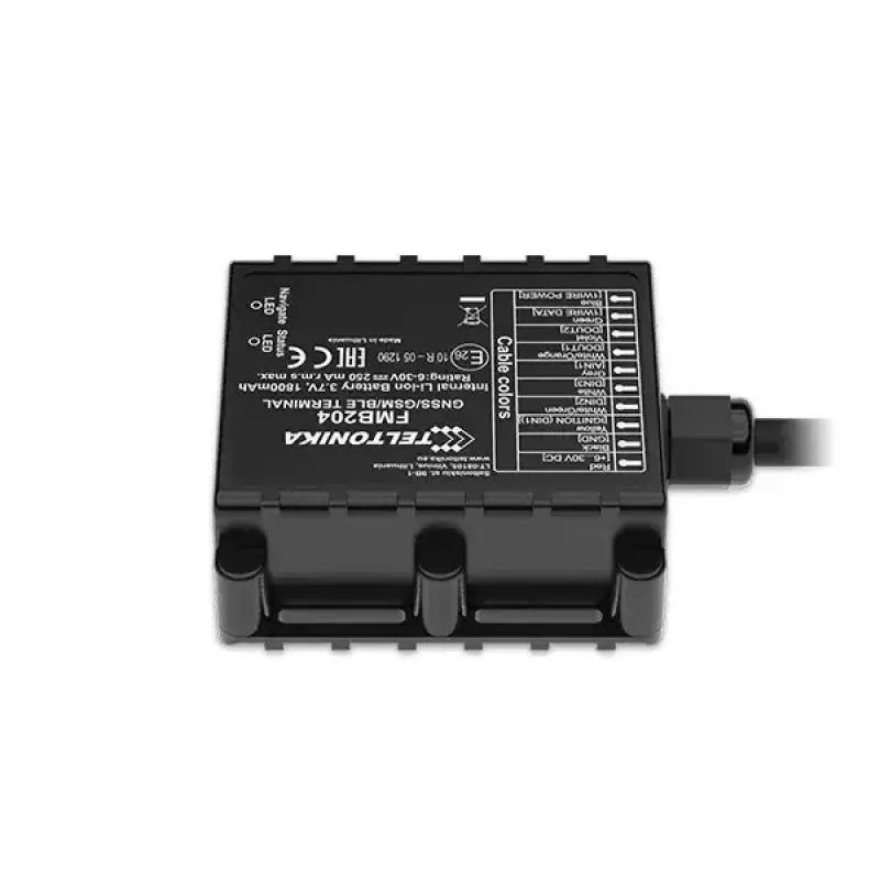 GPS-Tracker Teltonika FMB204 Universal Schwarz Single SIM 1800 mAh