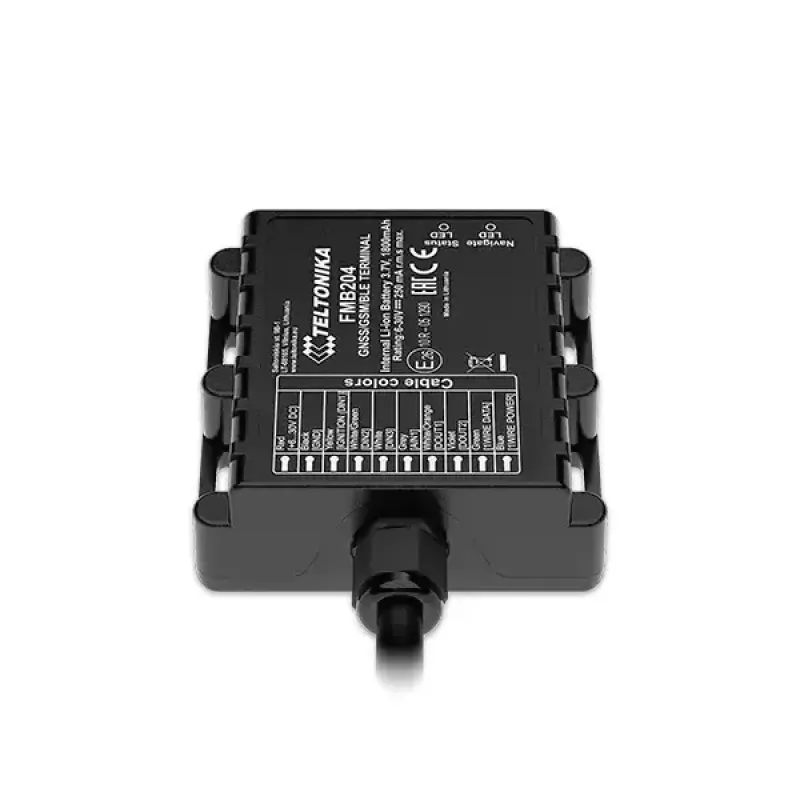 GPS-Tracker Teltonika FMB204 Universal Schwarz Single SIM 1800 mAh