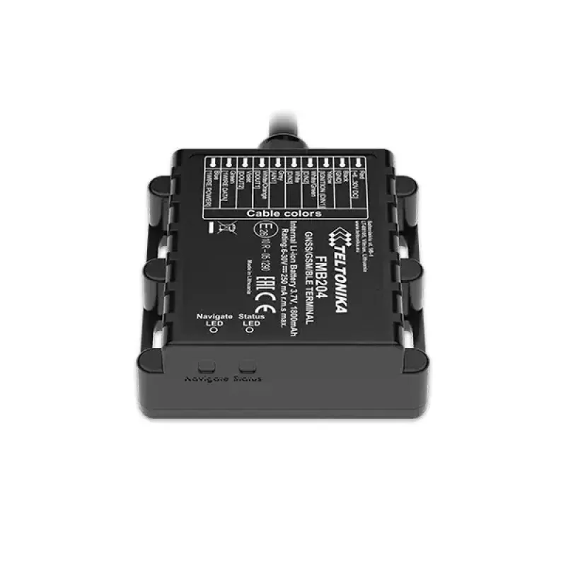 GPS-Tracker Teltonika FMB204 Universal Schwarz Single SIM 1800 mAh